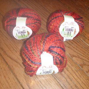 3 Balls Delhi Queensland Collection - Color 07 Red Blue Yellow Multi - 98 yds ea